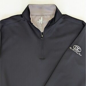 Johnnie O Performance Quarter 1/4 Zip Men's SMALL Long Sleeve Black Golf EUC
